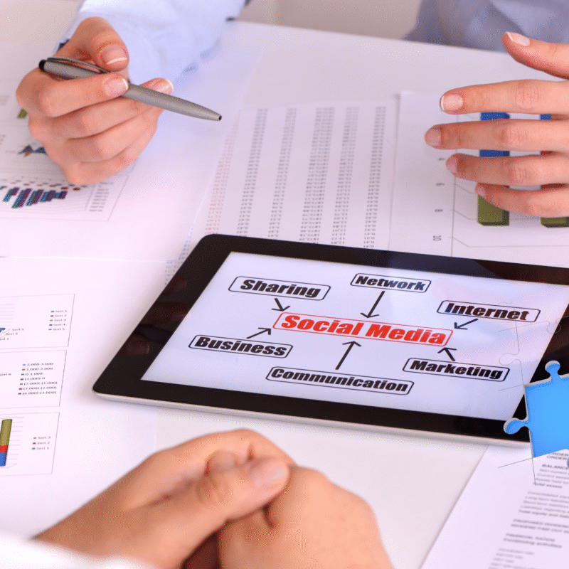 Social media strategy dashboard for small business